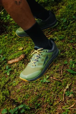 Altra Mens Lone Peak 9 Waterproof Low Trail Shoes - Dusty Olive Clearance