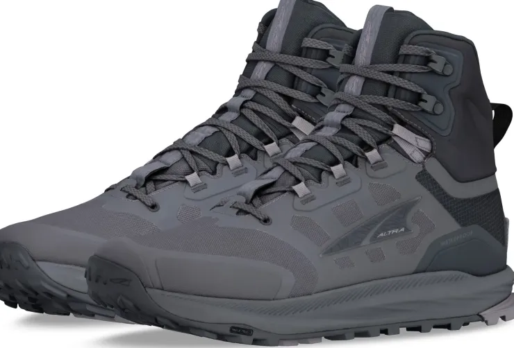 Altra Mens Lone Peak 9 Waterproof Mid Boots - Black-Gray Clearance