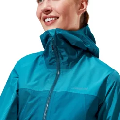 Berghaus Womens Deluge Pro 3.0 Jacket - Deep Ocean-Jungle Jewel Discount