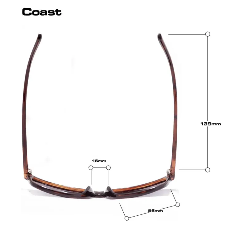 Bloc Eyewear BLOC Coast Sunglasses - Brown Tortoiseshell-Polarised Grey New