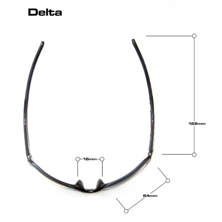 Bloc Eyewear BLOC Delta Sunglasses - Crystal Black-Blue Mirror Online