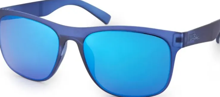 Bloc Eyewear BLOC Elba Sunglasses - Matt Blue-Blue Mirror Discount