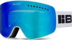 Bloc Eyewear BLOC Fifty-Five Goggle - Matt White-Blue Mirror Lens-Powder Lens Outlet