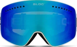 Bloc Eyewear BLOC Fifty-Five Goggle - Matt White-Blue Mirror Lens-Powder Lens Outlet