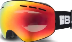 Bloc Eyewear BLOC Small Fit Moon Goggle - Matt Black-Brown Red Mirror Lens Best