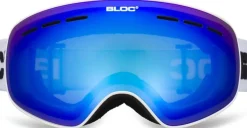 Bloc Eyewear BLOC Small Fit Moon Goggle - Matt White-Blue Mirror Lens Hot