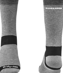 Bridgedale Mens Coolmax Liner Socks - Twin Pack - Grey Online