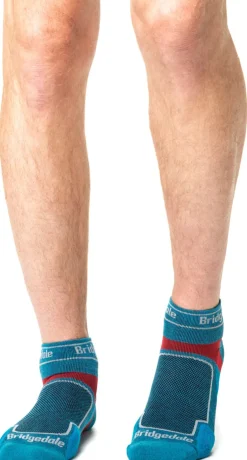Bridgedale Mens TRAIL RUN Ultralight T2 Coolmax Sport Low Socks - Blue New