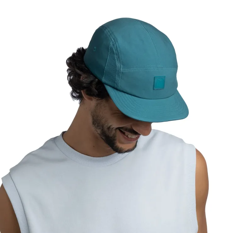 Buff 5 Panel Go Cap - Solid Teal Clearance