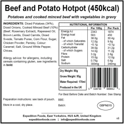 Expedition Foods Beef and Potato Hotpot - 450kcal Clearance