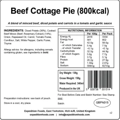 Expedition Foods Beef Cottage Pie - 800kcal Online