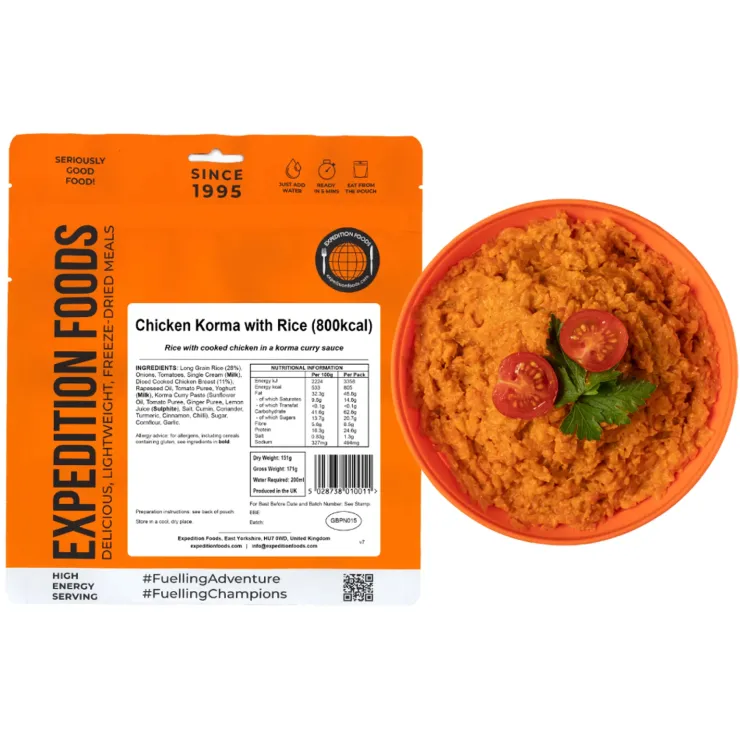 Expedition Foods Chicken Korma with Rice - 800kcal Discount