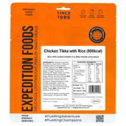 Expedition Foods Chicken Tikka with Rice - 800kcal Outlet