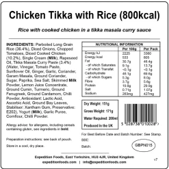 Expedition Foods Chicken Tikka with Rice - 800kcal Outlet