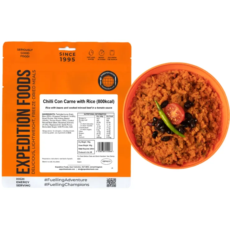 Expedition Foods Chilli Con Carne with Rice - 800kcal Online