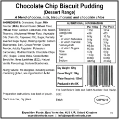 Expedition Foods Chocolate Chip Biscuit Pudding - Dessert Range Sale
