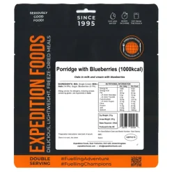 Expedition Foods Porridge with Blueberries - 1000kcal Online