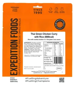 Expedition Foods Thai Green Chicken Curry with Rice - 800kcal Outlet