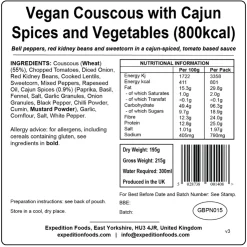 Expedition Foods Vegan Couscous with Cajun Spices and Veg - 800kcal Fashion