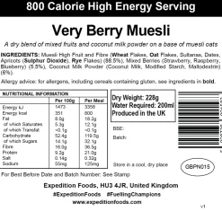 Expedition Foods Very Berry Muesli - 800kcal Online