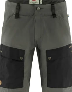 Fjallraven Mens Keb Shorts - Black-Stone Grey Sale