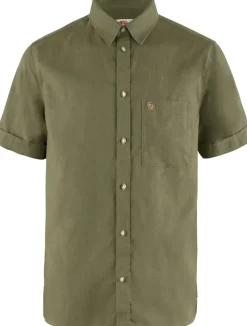 Fjallraven Mens Ovik Travel SS Shirt - Green Sale