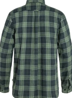 Fjallraven Mens Ovik Travel LS Shirt - Dark Navy-Patina Green Clearance