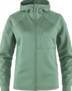 Fjallraven Womens Abisko Grid Fleece Hoodie - Patina Green Sale
