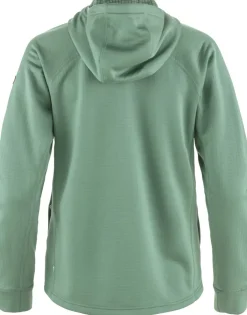Fjallraven Womens Abisko Grid Fleece Hoodie - Patina Green Sale