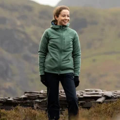 Fjallraven Womens Abisko Grid Fleece Hoodie - Patina Green Sale