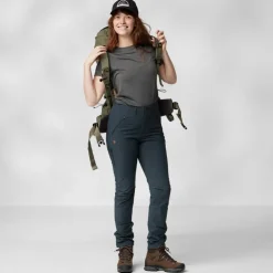 Fjallraven Womens Abisko Trail Stretch Trousers - Dark Navy Online