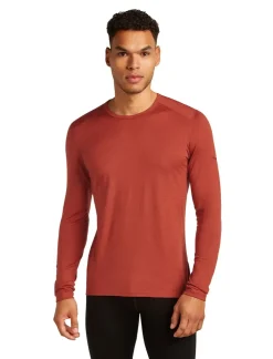 Icebreaker Mens 200 Oasis Long Sleeved Crewe Top - Jasper Discount