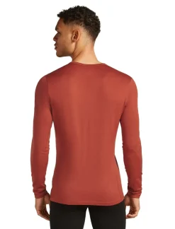 Icebreaker Mens 200 Oasis Long Sleeved Crewe Top - Jasper Discount