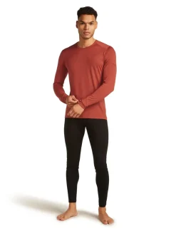 Icebreaker Mens 200 Oasis Long Sleeved Crewe Top - Jasper Discount