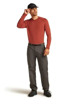 Icebreaker Mens 200 Oasis Long Sleeved Crewe Top - Jasper Discount