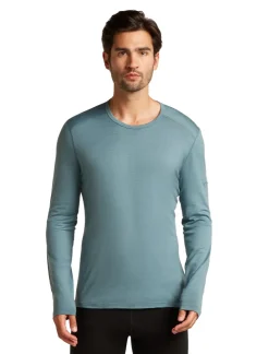 Icebreaker Mens 200 Oasis Long Sleeved Crewe Top - Blue Ash Online