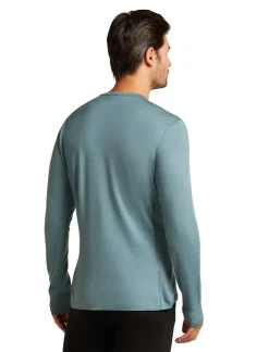 Icebreaker Mens 200 Oasis Long Sleeved Crewe Top - Blue Ash Online