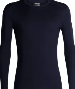 Icebreaker Mens 200 Oasis Long Sleeved Crewe Top - Midnight Navy Fashion
