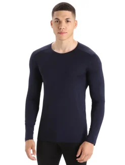 Icebreaker Mens 200 Oasis Long Sleeved Crewe Top - Midnight Navy Fashion