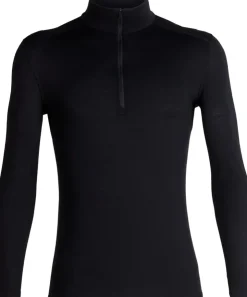 Icebreaker Mens 200 Oasis LS Half Zip Top - Black Fashion