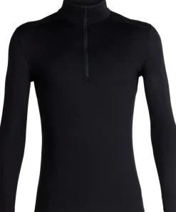Icebreaker Mens 200 Oasis LS Half Zip Top - Black Fashion