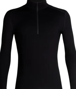Icebreaker Mens 260 Tech LS Half Zip Top - Black Sale
