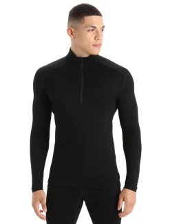 Icebreaker Mens 260 Tech LS Half Zip Top - Black Sale