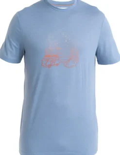 Icebreaker Mens Merino 150 Tech Lite III SS Tee - Van Camp - Kyanite Online