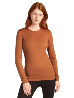 Icebreaker Womens 200 Oasis LS Crewe Top - Dusty Clay Fashion