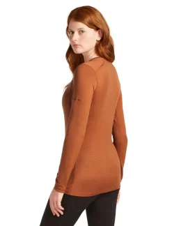 Icebreaker Womens 200 Oasis LS Crewe Top - Dusty Clay Fashion