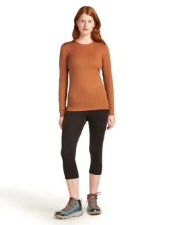 Icebreaker Womens 200 Oasis LS Crewe Top - Dusty Clay Fashion