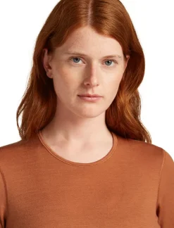Icebreaker Womens 200 Oasis LS Crewe Top - Dusty Clay Fashion
