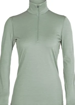 Icebreaker Womens 200 Oasis LS Half Zip Top - Moss Discount