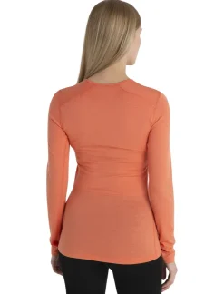Icebreaker Womens 200 Oasis LS Crewe Top - Tang Sale